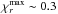 \hbox{$\chi_r^{\rm max} \sim 0.3$}