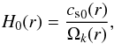\begin{equation} H_0(r) = \frac{{c_{\rm s}}_0(r)}{\Omega_k(r)}, \end{equation}