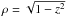 \hbox{$\rho=\sqrt{1-z^2}$}