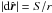 \hbox{$|{\rm d}\hat{\boldsymbol r}|=S/r$}