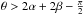 \hbox{$\theta>2\alpha+2\beta-\frac{\pi}{2}$}