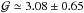 \hbox{$\per\simeq3.08\pm0.65$}