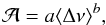 \begin{equation} \label{amplitude_variations} \amp = a\dnumoy^{b} , \end{equation}