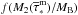 \hbox{$f(M_{2}({\overline\tau}^{\rm m}_\ast)/M_{\rm B})$}