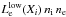 \hbox{$L^{\rm low}_{\rm e}(X_i) \, n_{\rm i}\, n_{\rm e}$}