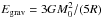 \hbox{$E_{\rm grav}=3 G M_0^2/(5 R)$}