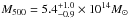 \hbox{$M_{500}=5.4^{+1.0}_{-0.9} \times 10^{14}M_{\odot}$}
