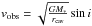 \hbox{$v_{\rm obs} = \sqrt{\frac{GM_*}{r_{\rm cav}}}\sin{i}$}
