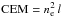 \hbox{${\rm CEM} =n^{2}_{\rm e} \, l$}