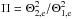 \hbox{$\Pi =\Theta _{2,\mathrm e}^{2}/\Theta _{1,\mathrm e}^{2}$}