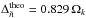 \hbox{$\Delta_{\tilde{n}}^{\rm theo} = 0.829 \,\Omega_k$}