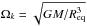\hbox{$\Omega_k = \sqrt{GM/R_{\rm eq}^3}$}