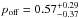 \hbox{$p_{\rm off}=0.57^{+0.29}_{-0.37}$}