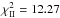 \hbox{$\chi^{2}_{\rm II} = 12.27$}