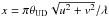 \hbox{$x = \pi \theta_\mathrm{UD}\sqrt{u^2 + v^2}/\lambda$}