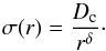 \appendix \setcounter{section}{1} \begin{equation} \sigma(r) = \frac{D_{\mathrm{c}}}{r^{\delta}}\cdot \label{eq_disk_sigma} \end{equation}