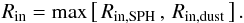 \appendix \setcounter{section}{1} \begin{equation} R_{\mathrm{in}} = \max \left[\, R_{\mathrm{in, SPH}}\, ,\, R_{\mathrm{in, dust}}\, \right]. \label{eq_disk_rin} \end{equation}
