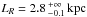 \hbox{$L_R = 2.8\,\PM{\infty}{0.1}\,\KPC$}