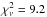 \hbox{$\chi^2_\nu = 9.2$}