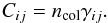 \appendix \setcounter{section}{2} \begin{eqnarray} C_{ij} = n_{\text{col}}\gamma_{ij}. \end{eqnarray}
