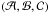\hbox{$(\mathcal{A}, \mathcal{B},\mathcal{C})$}