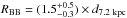 \hbox{$R_{\rm BB}=(1.5^{+0.5}_{-0.3})\times d_{7.2 ~\rm kpc}$}
