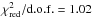 \hbox{$\chi^{2}_{\rm red}/{\rm d.o.f.}=1.02$}