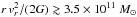 \hbox{$r\,v_r^2/(2G)\gtrsim3.5\times10^{11}~\msun$}