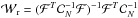 \hbox{$ {\cal W}_{\rm r} = ({\cal F}^T {\cal C}^{-1}_{N} {\cal F})^{-1} {\cal F}^T {\cal C}^{-1}_{N}$}
