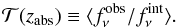 \begin{equation} \mathcal{T}(z_\mathrm{abs})\equiv \langle f_{\nu}^\mathrm{obs}/f_{\nu}^\mathrm{int}\rangle. \label{trans} \end{equation}