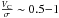 \hbox{${V_{\rm C} \over \sigma}\sim 0.5{-}1$}