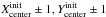 \hbox{$X^{\rm init}_{\rm center}\pm1,Y^{\rm init}_{\rm center}\pm1$}