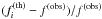 \hbox{$(f^{\rm (th)}_i - f^{\rm (obs)})/f^{\rm (obs)}$}