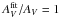 \hbox{$\Avfit/\Av = 1$}