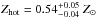 \hbox{$Z_{\rm hot} = 0.54_{-0.04}^{+0.05}~Z_\odot$}