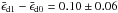 \hbox{$\bar\epsilon_{\rm d1} - \bar\epsilon_{\rm d0} = 0.10 \pm 0.06$}