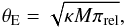 \begin{equation} \thE=\sqrt{\kappa \ML \pirel}, \label{eq:thEpirel} \end{equation}