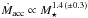\hbox{$\dot{M}_{\rm acc}\propto M_{\star}^{1.4\,(\pm0.3)}$}