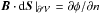 \hbox{$\vB \cdot \dS\left|_\surf\right. = \partial \phi / \partial n$}