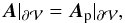 \begin{eqnarray} \label{eq:CondA=Ap} \vA|_{\surf} = \vAp|_{\surf} , \end{eqnarray}