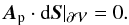 \begin{eqnarray} \label{eq:condgaugeap} \vAp \cdot \dS|_\surf = 0 . \end{eqnarray}