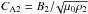 \hbox{$C_{\rm A2} = B_2/\!\sqrt{\mu_0\rho_2}$}