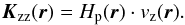 \begin{equation} \label{eq:Kzz1} \vec{K}_{\rm zz}(\vec{r}) = H_{\rm p}(\vec{r}) \cdot v_{\rm z}(\vec{r}). \end{equation}