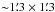 \hbox{${\sim}1\farcm3\times1\farcm3$}