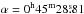 \hbox{$\alpha=0^{\mathrm{h}}45^{\mathrm{m}}28\fs81$}