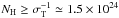 \hbox{$N_{\rm H}\geq \sigma_{\mathrm{T}}^{-1} \simeq 1.5 \times 10^{24}$}