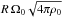 \hbox{$R \, \Omega_{0}\sqrt{4\pi\rho_0}$}