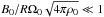 \hbox{$B_0/R \Omega_0\sqrt{4\pi\rho_0}\ll1$}