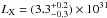 \hbox{$L_{\rm X} = ( 3.3^{+0.2}_{-0.3} ) \times 10^{31}$}