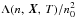 \hbox{$\Lambda(n,\,\vec{X},\, T)/n_0^{2}$}